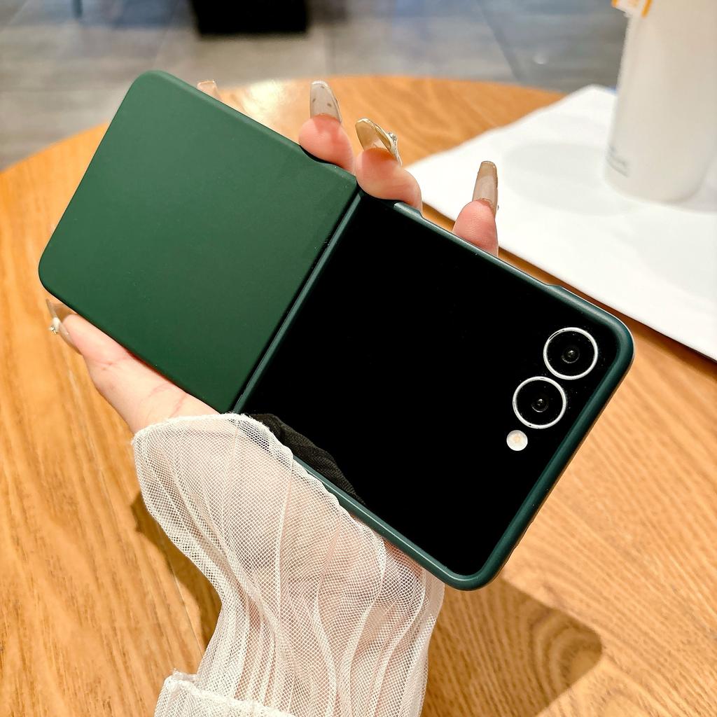 Luxury Matte Slim Candy Color Armor Case For Samsung Galaxy Z Flip 7 6 5 Zflip 4 3 Flip7 Solid Liquid Silicone Shockproof Cover