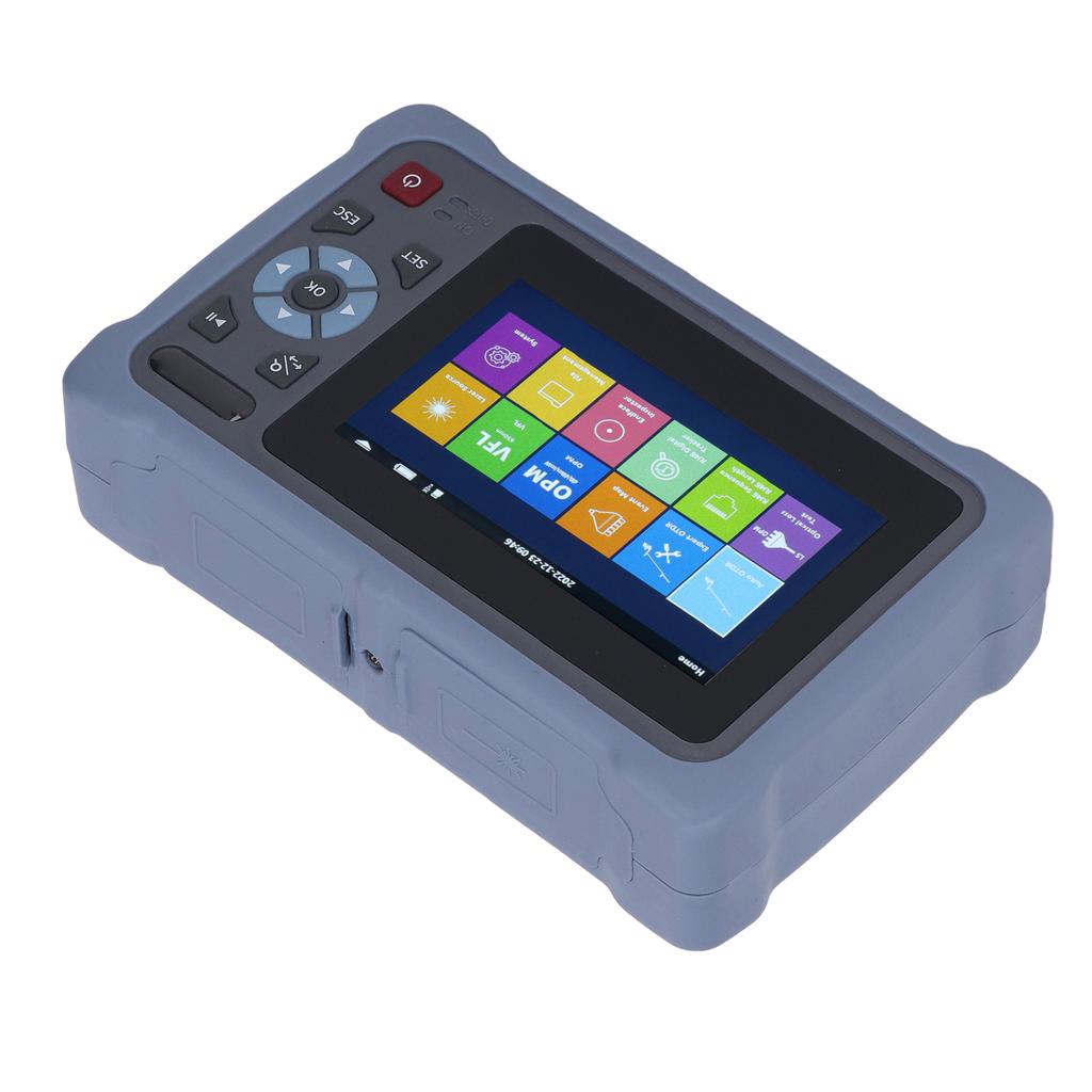 OTDR Fiber Optic Tester 4.3in Screen 5m to 100km 1310nm 1550nm OTDR Tester with FC LC Adapter 110‑240V US Plug