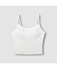 Jaju Women'S Cotton Lip Long Crop Bra_White