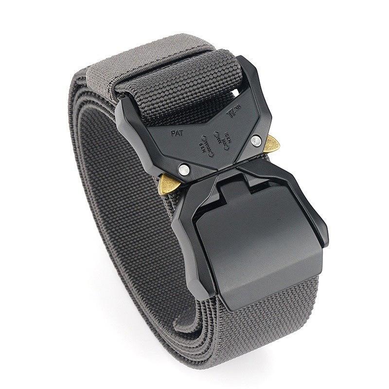 Double Quick Release Alloy Buckle Nylon Waistband Men's Belt
