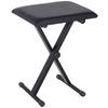 Foldable Keyboard Stool Padded Seat X Frame Chair Adjustable Height Piano Bench Black