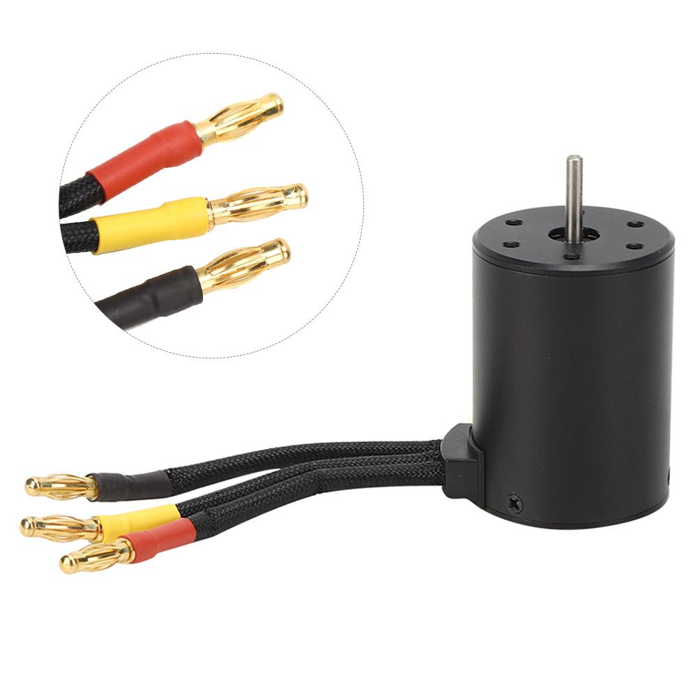 3650 Brushless Motor RC Car Part Accessory Fit for HSP 1 8 1 10 RC Car Black