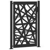 Black Garden Gate 105X155 Cm Lightweight Steel Construction