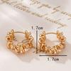 Glossy twisted pleated irregular ear buckle temperament versatile trend earrings
