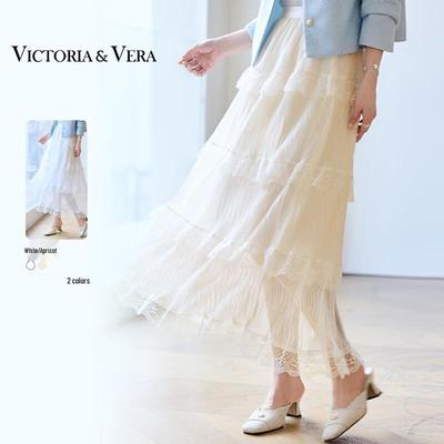 Sweet Style Tiered Lace Midi Skirt V9011Q06