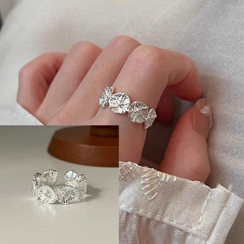 PANJBJ 925 Sterling Silver Geometric Cross Ring for Women Girl Fashion Individuality Concise Jewelry Birthday Gift Dropshipping