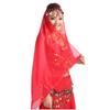 Copricapo Danza del Ventre Donna Fascia Scarf Headpiece Chiffon con Monete Costume da Ballo