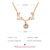 Antler Shaped Projection 100 Languages  Necklace Fashion Christmas Gifts