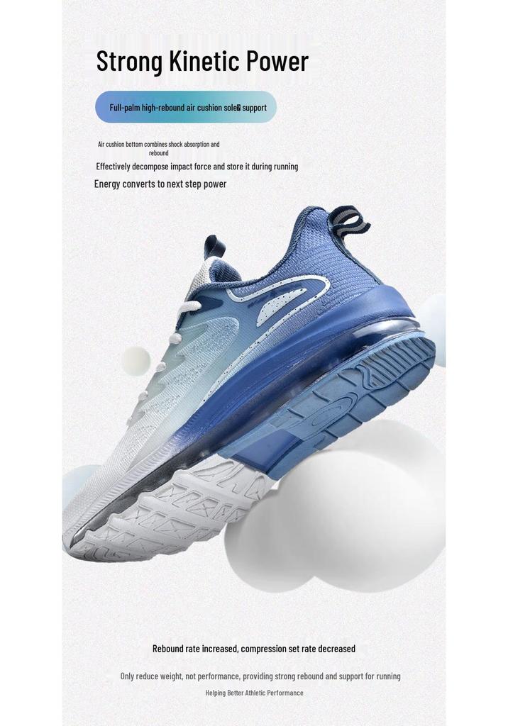 Men's Size 47-48 Fly Knit Breathable Running Shoes - Shock Absorption Sports Sneakers for Middle School Entrance Exam