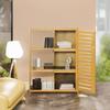 Bamboo Bathroom Cabinet With 3 Storage Shelves 87X66X33Cm