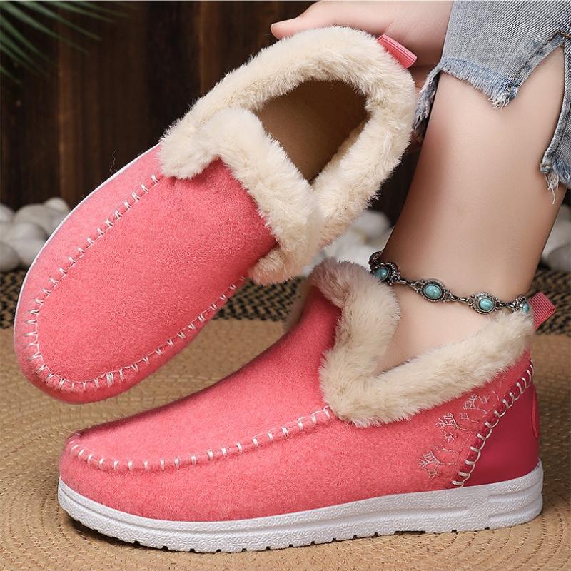 New Women's Boots Winter Keep Warm Womens Snow Boots Comfortable Cotton Shoes Lightweight Slip on Women Shoes Plush Botas Mujer