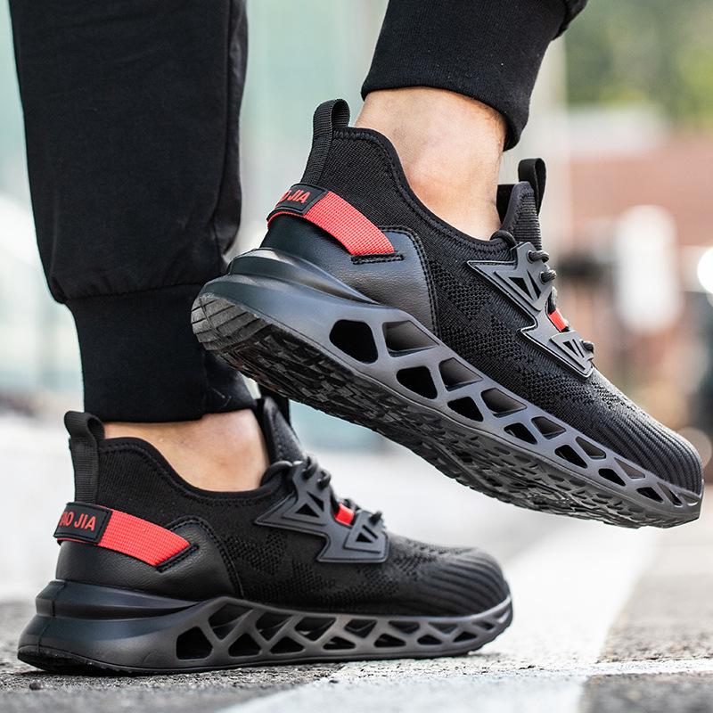 Breathable Lightweight Men Work Safety Shoes Indestructible Work Sneakers Anti-smash Puncture Resistant Steel Toe Safety Boots
