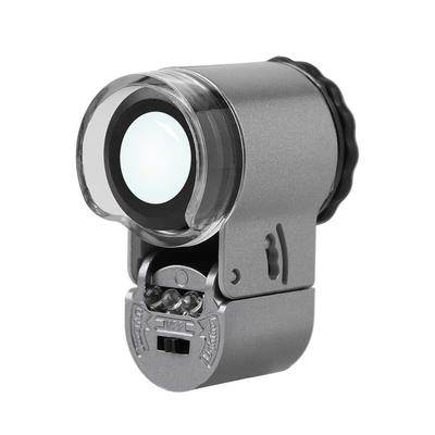 Loupe Mini Magnifier 50x Magnification Microscope High Magnification Magnifier with LED Light UV Light for Banknote Gem Tea Leaf Textile Integrated