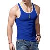 Ärmelloses Unterhemd für Herren im Farbblock-Design, elastisch, für Fitness, schnelltrocknend und atmungsaktiv, modisches Sommeroberteil, S-3XL