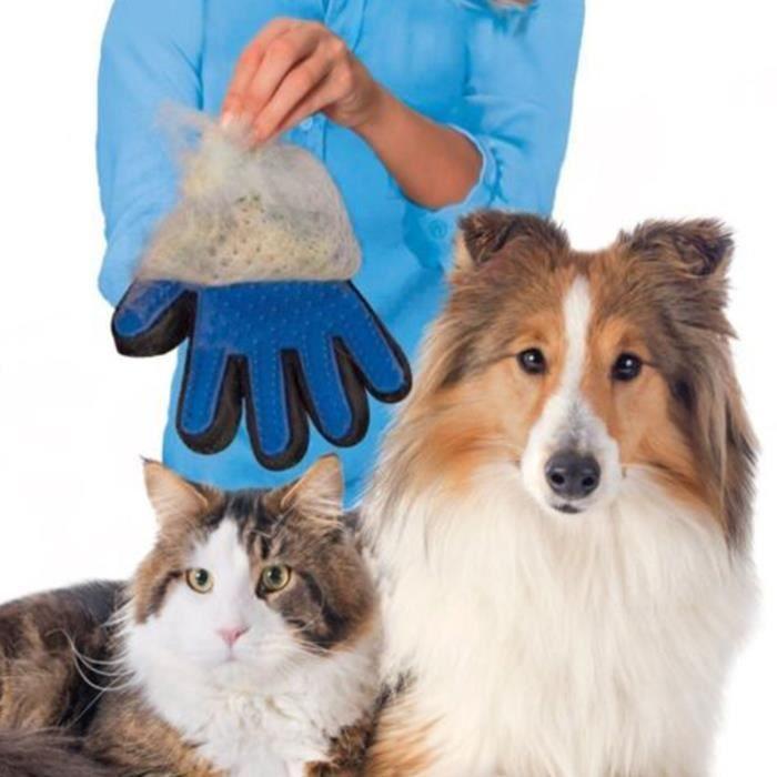 

Gant Main droite brosse poils chien chat nettoyage doux True Touch