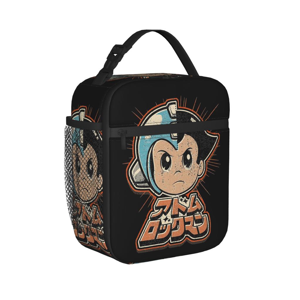MegaBoy Astroboy Insulated Lunch Bag Large Astro Boy Anime Reusable Cooler Bag Lunch Box Tote Office Travel Food Bag