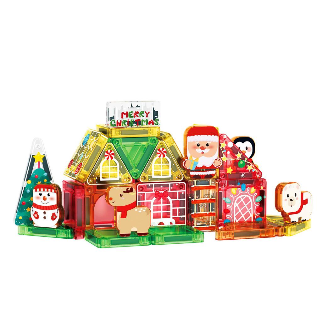 Portable Magnetic Tile Set: Travel-Friendly Educational Toy for Building and Creativity - Christmas Gift