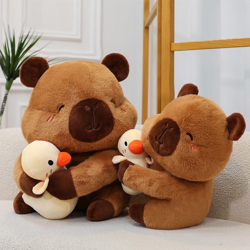 New Yellow Duck Water Guinea Pig Doll Plush Toy Kapibara Doll Girls Gift Children Doll