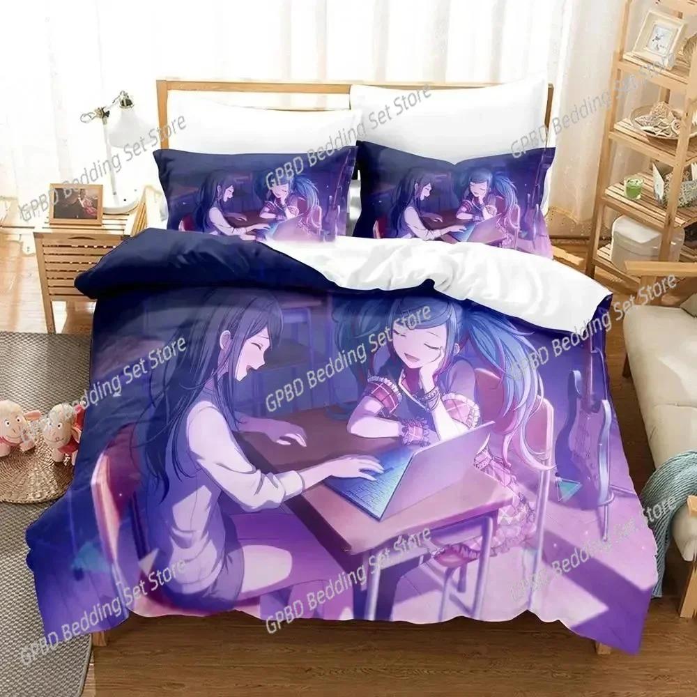 Comforter Anime Project Sekai Hoshino Ichika Comfortable Duvet Bedding Set Children Bedroom Decoration Home Textile
