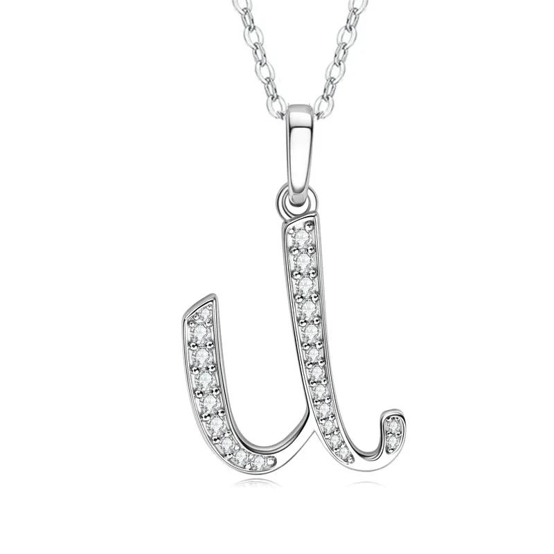 2025 New 26 Letter Zircon Necklace Design, Trendy English Pendant, Fashionable Temperament, High-end Personality, New Necklace