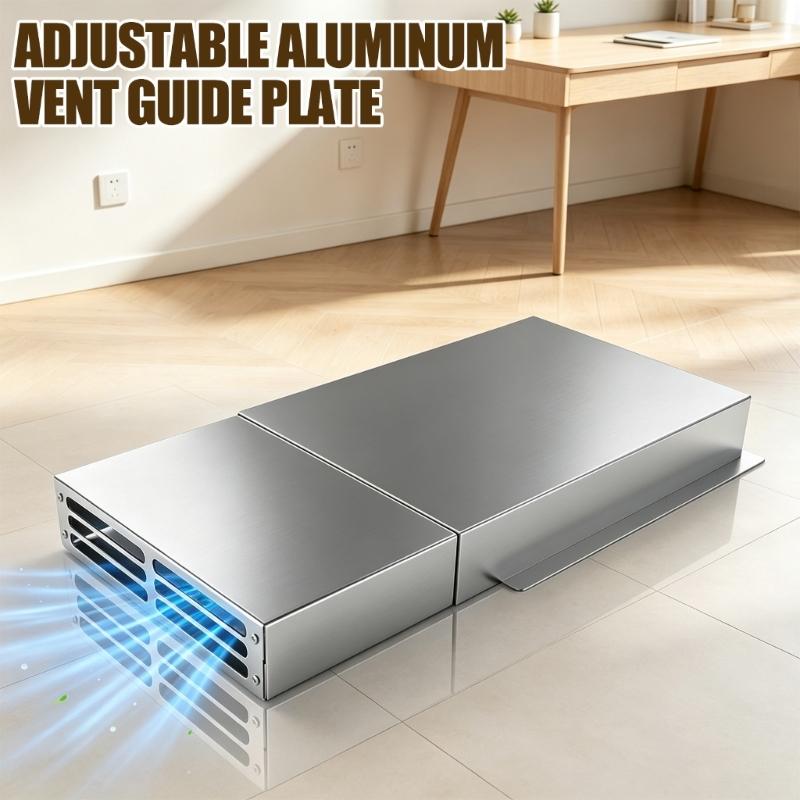 Verstellbarer Registerführer Bodenlüftungserweiterung für Bodenöffnungen, Aluminium-Teleskopkanal Kanäle Heiz- und Kühlleistung um niedrig