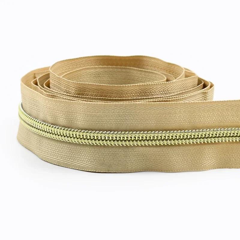 2/3/5/8/10M 5# Nylon Coil Zippers For Bag Clothes DIY Plastic Zipper Tape By The Meter Decorative Zips Repair Sewing Accessories