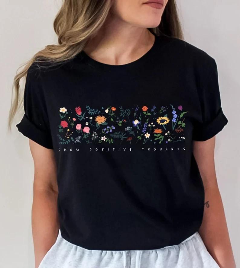 Wildflower Shirt Botanical Floral Tee