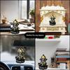 Terracotta Black Ganesh Idol for Car Dashboard Small Ganesha Murti Ganpati Idol for Home Decor Puja Lord Ganesh Statue