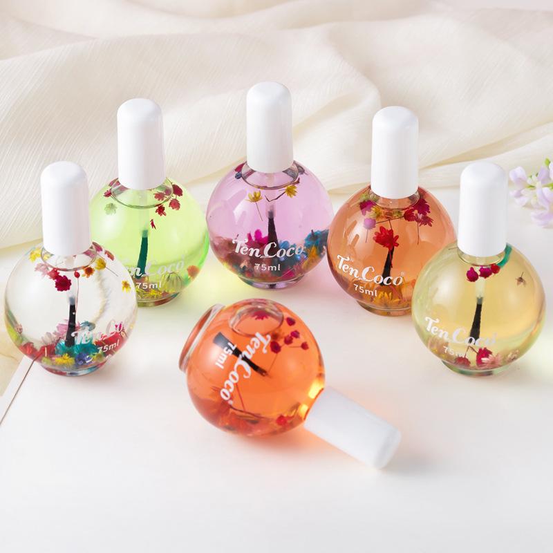 75ml Plant Dried Flower Scented Cuticle Oil - Anti-Hangnail Nail Protector