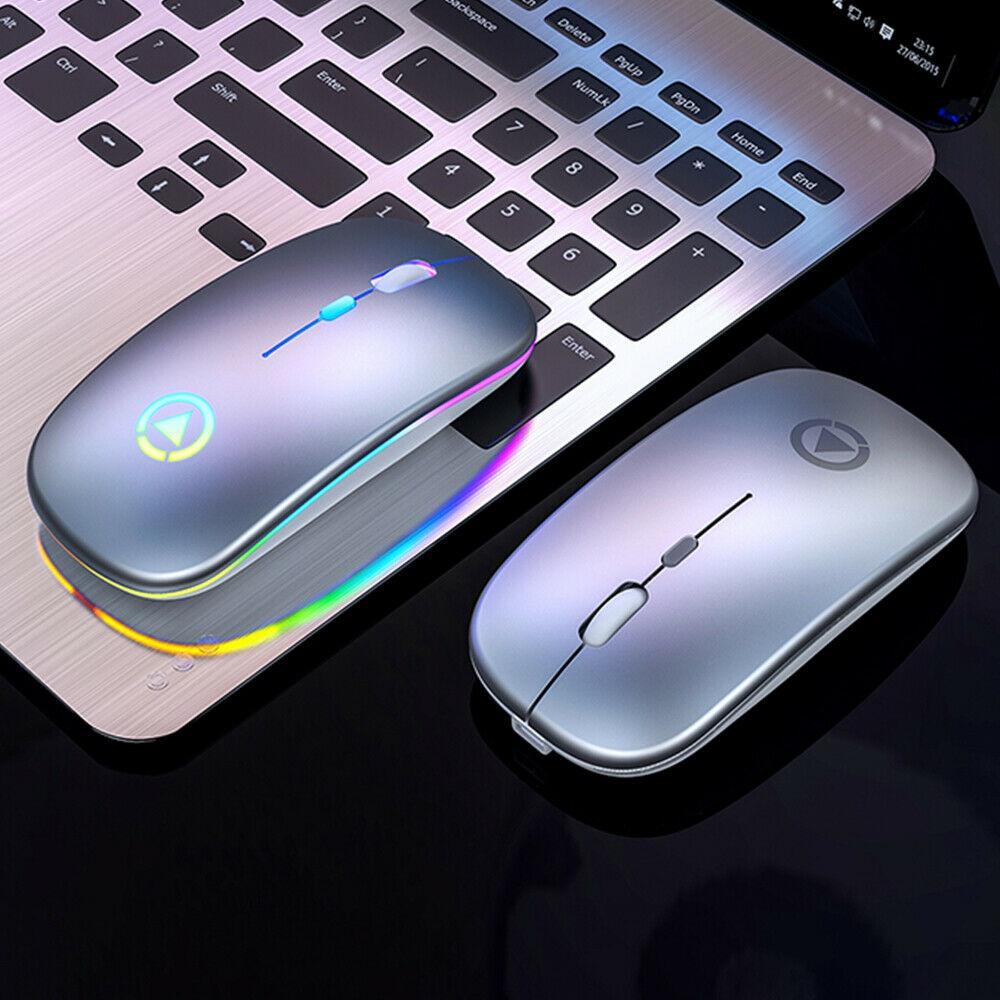 נורות LED Slim נטענת Bluetooth/USB אלחוטי RGB עכבר עבור Tablet PC Andoid IPad