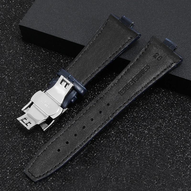 25*8 мм натуральная кожа мужской ремешок для часов Vacheron Constantin OVERSEAS Series — фото 5