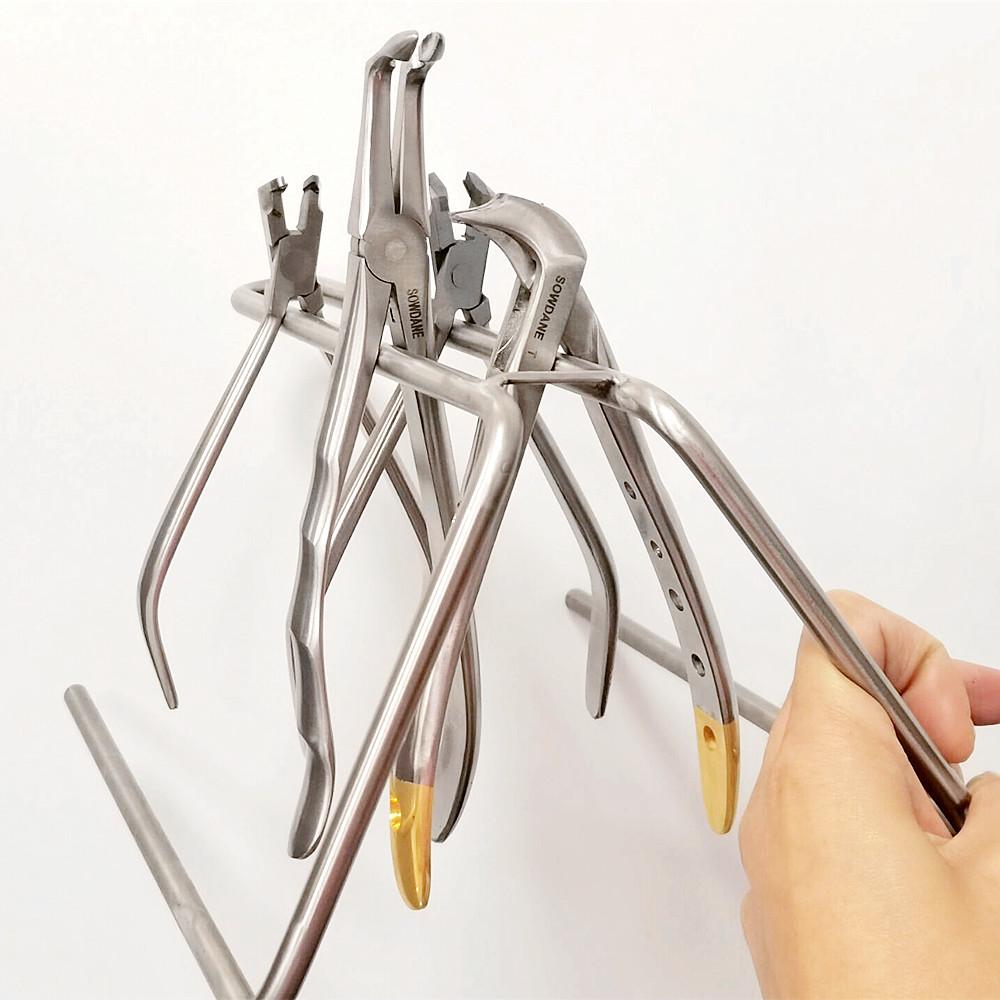 New Dental Orthodontic Plier Stand Forcep Placer Scissor Holder Rack Dentistry Instrument Tool Stainless Steel( Without Plier) Dentist Tool