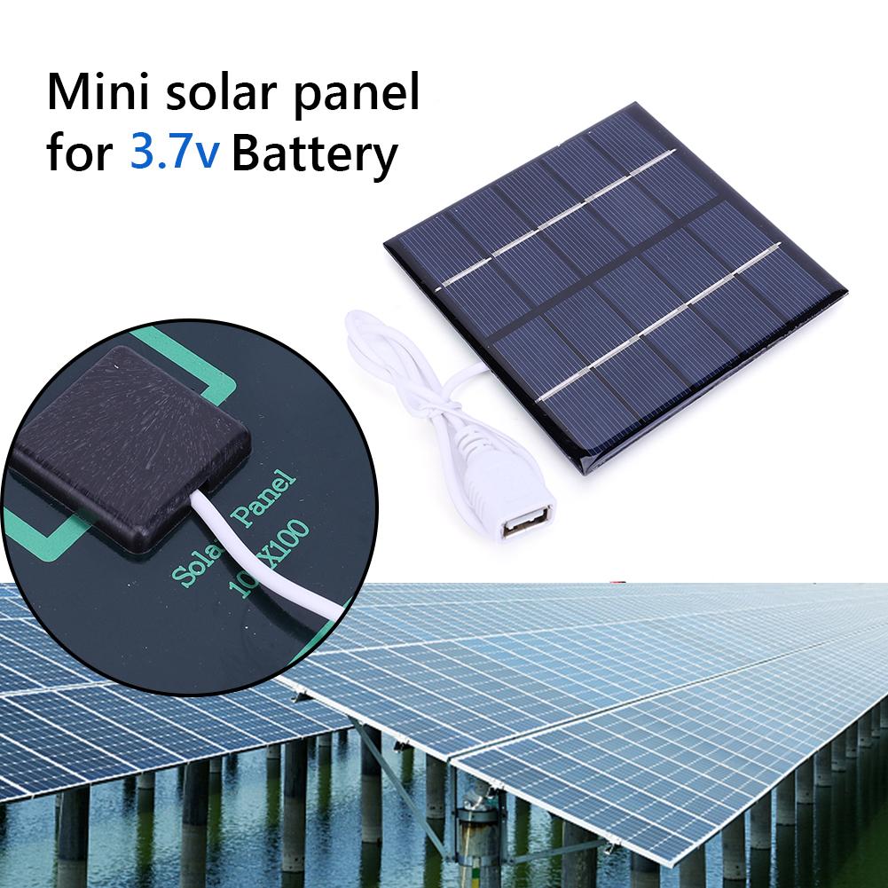 1-3Pcs 1.2W 5V Battery Charger Solar Panel Polycrystalline Solar Battery Charger USB Output For Courtyard Lighting DIY Charger
