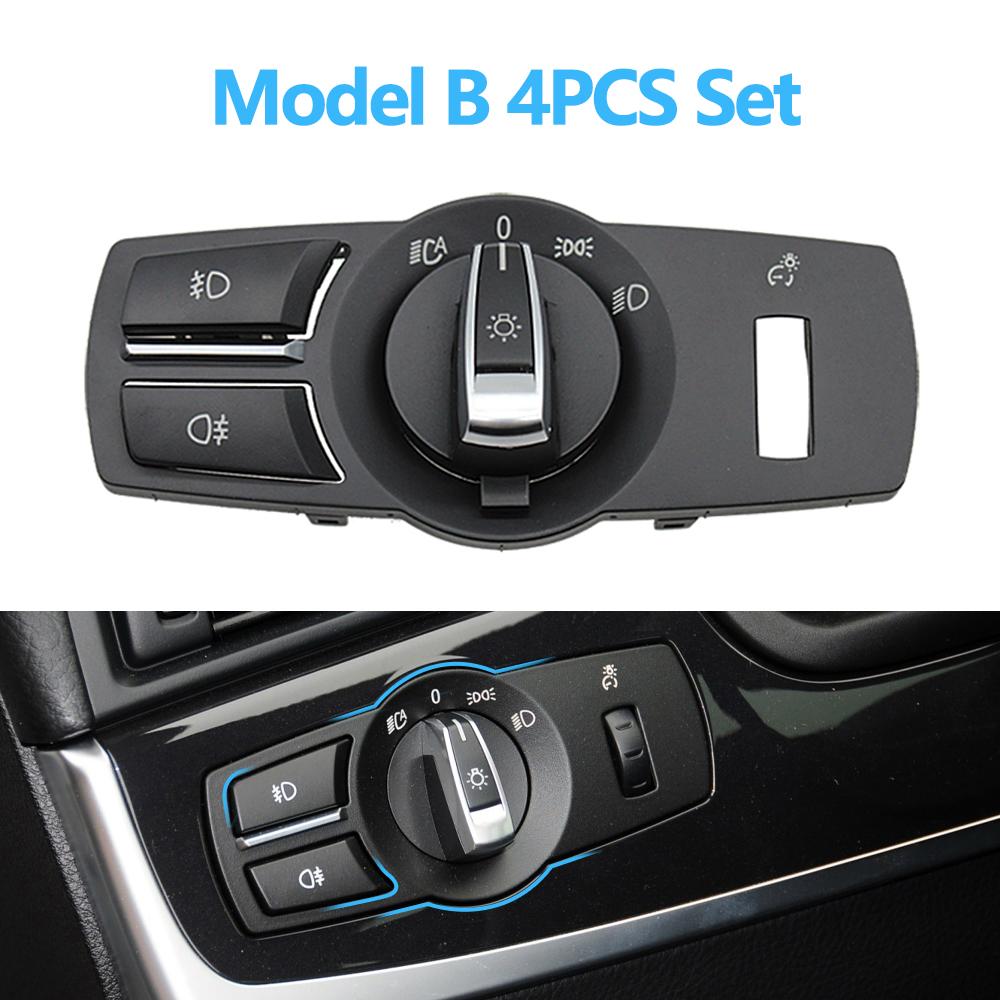 LHD RHD Reflektor Lampa Obrotowy Przycisk Przełącznika Świateł Przeciwmgielnych Panel Wykończeniowy Dla BMW 5 5GT 6 7 X3 X4 Seria F10 F11 F07 F06 F01 F25 F26