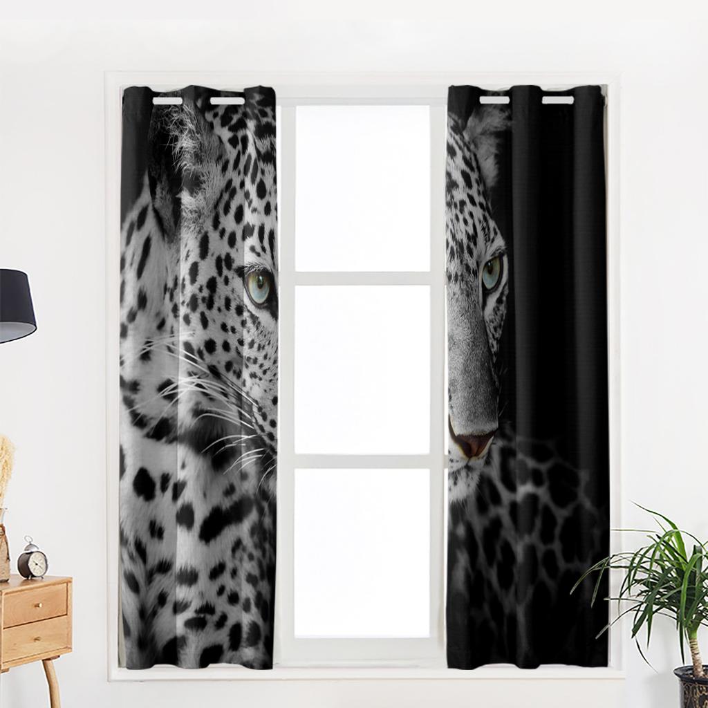Leopard Afrika Djur Fönstergardiner Heminredning Vardagsrumsgardiner Kök Draperier Panelgardiner för Sovrum