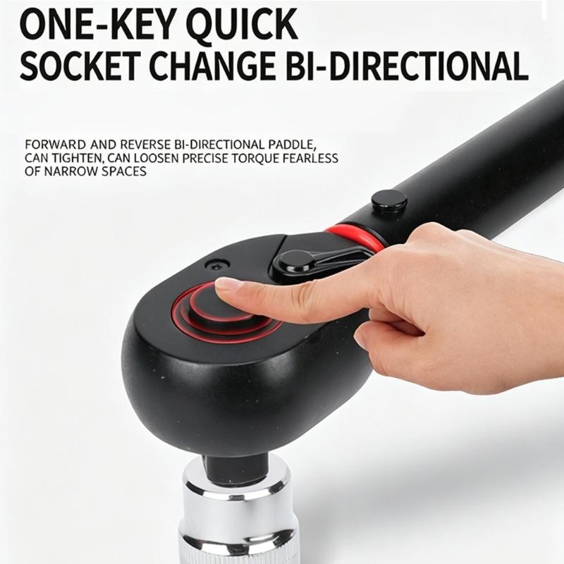 Professional Torque Wrench Tool 1/4" 3/8" 1/2" Drive Antislip Handle For DIY Projects And Bike Maintenance