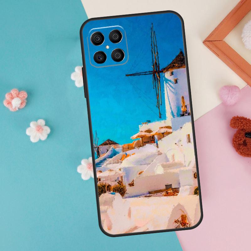 Oia Santorini Greece Case For Honor 200 Pro 50 70 90 X9a X8a X8 X9 X8b X9c X9b Honor Magic 7 5 6 Lite Pro Cover