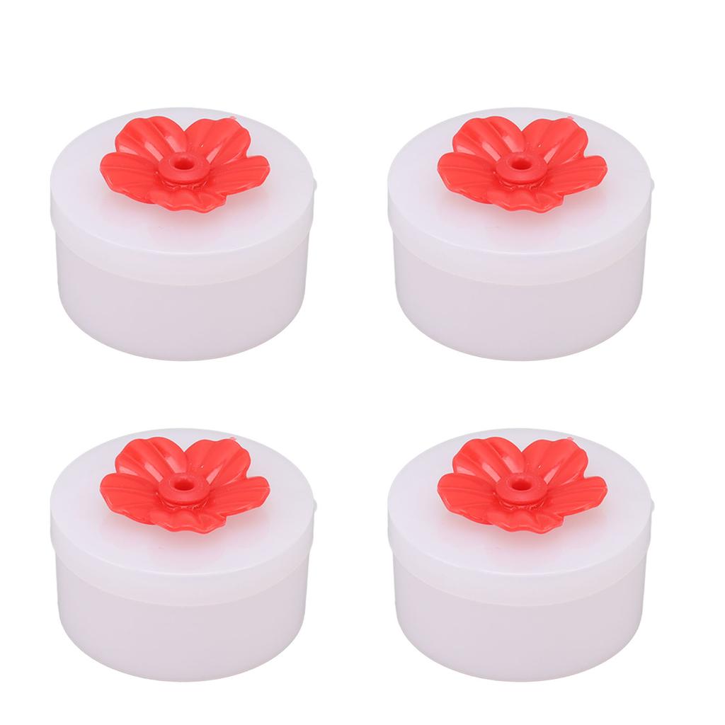 4pcs Hummingbird Feeder Flower Shaped Handheld Bird Feeder Wild Bird Feeding Tool for Outdoor