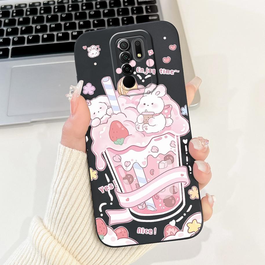 For Xiaomi Redmi 9 Case Lovely Panda Rabbit Cartoon Soft Liquid Silicone Shockproof Cover For Xiaomi Redmi 9 Prime Redmi9 Fundas