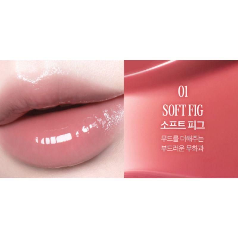 

CLIO Glaze Lip Serum Set 8g Glossy Hydrating Lip Serum Korean High Shine Plumping Lip Tint Set 001 Soft Fig