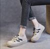 Fashion 2025 Women Flat Platform Shoes Spring Autumn Lace-Up Genuine Cow Leather Mixed Colors Casual Sneakers 4CM Ladies Board Shoes