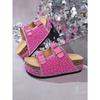 Slippers Women's Summer Thick-soled Pearl Rhinestone Sandals and Slippers