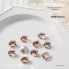 Moonlight Nail Art Diamond Decorations - 10 Pieces: Rectangle, Octagon, Square, Pointed Bottom Designs