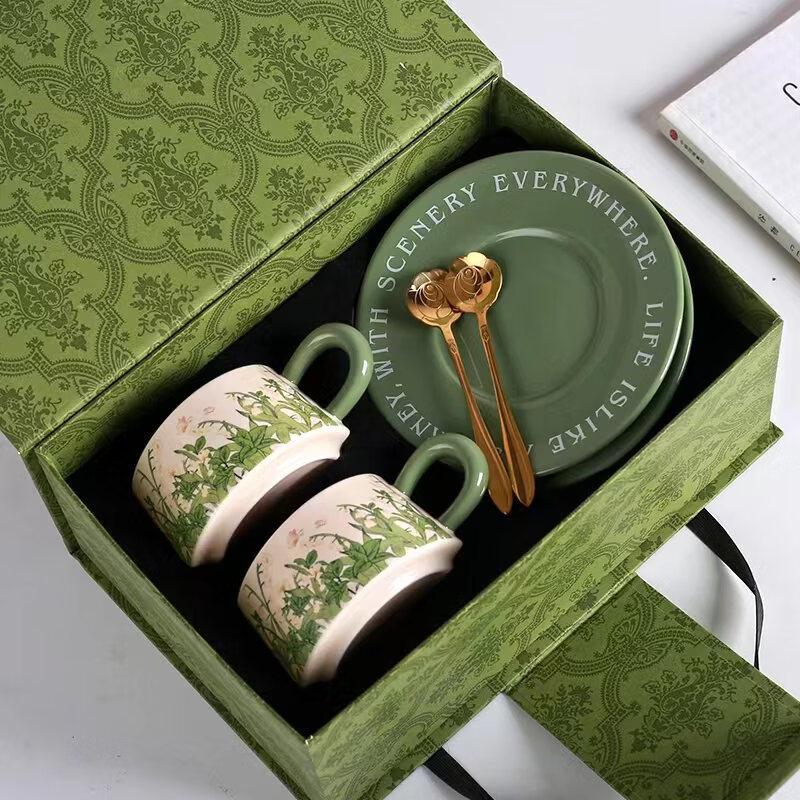 Shangqi Ceramic Lily-of-the-Valley Coffee Cup Set