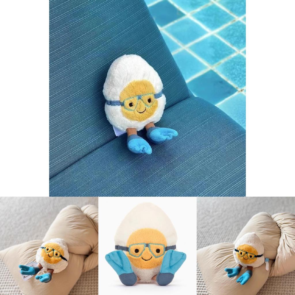 Plüsch Wasser Gekochtes Ei Puppe Mit Tauchmaske Für Kinder Geschenk Und Taschenzubehör