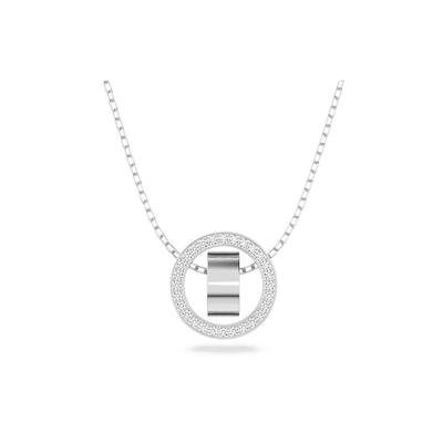 Dextera Minimalist Modern Clavicle Necklace Women Necklace Rhodium-Plated Crystal 5636501