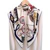 Reversible Mulberry Silk Scarf: Hand-Rolled Edge, Double-Sided Print for Autumn & Winter