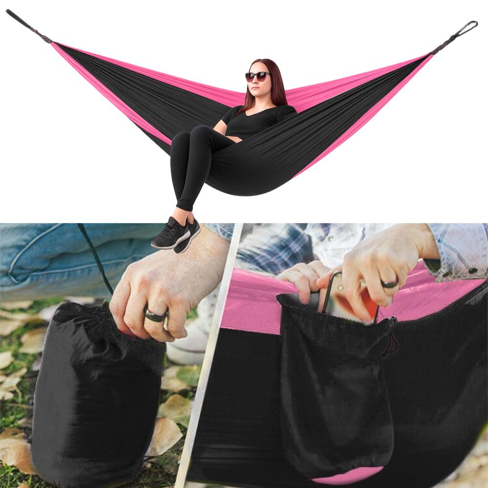 Garden tourist hammock for two people, large, xxl, compact, survival set
