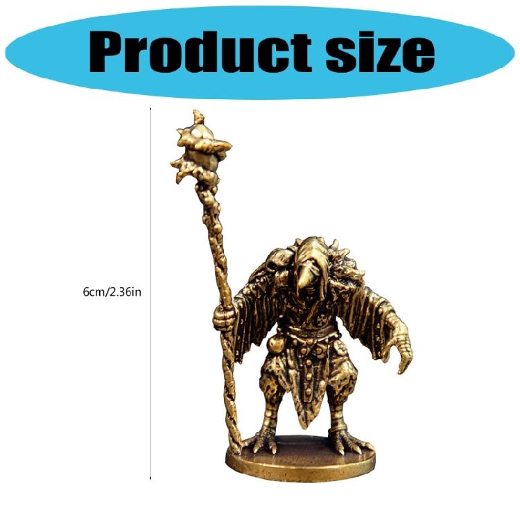 Enchanting Brass Wizard Figurine Artistic Centerpiece For Bookshelves Mantels Or Festival