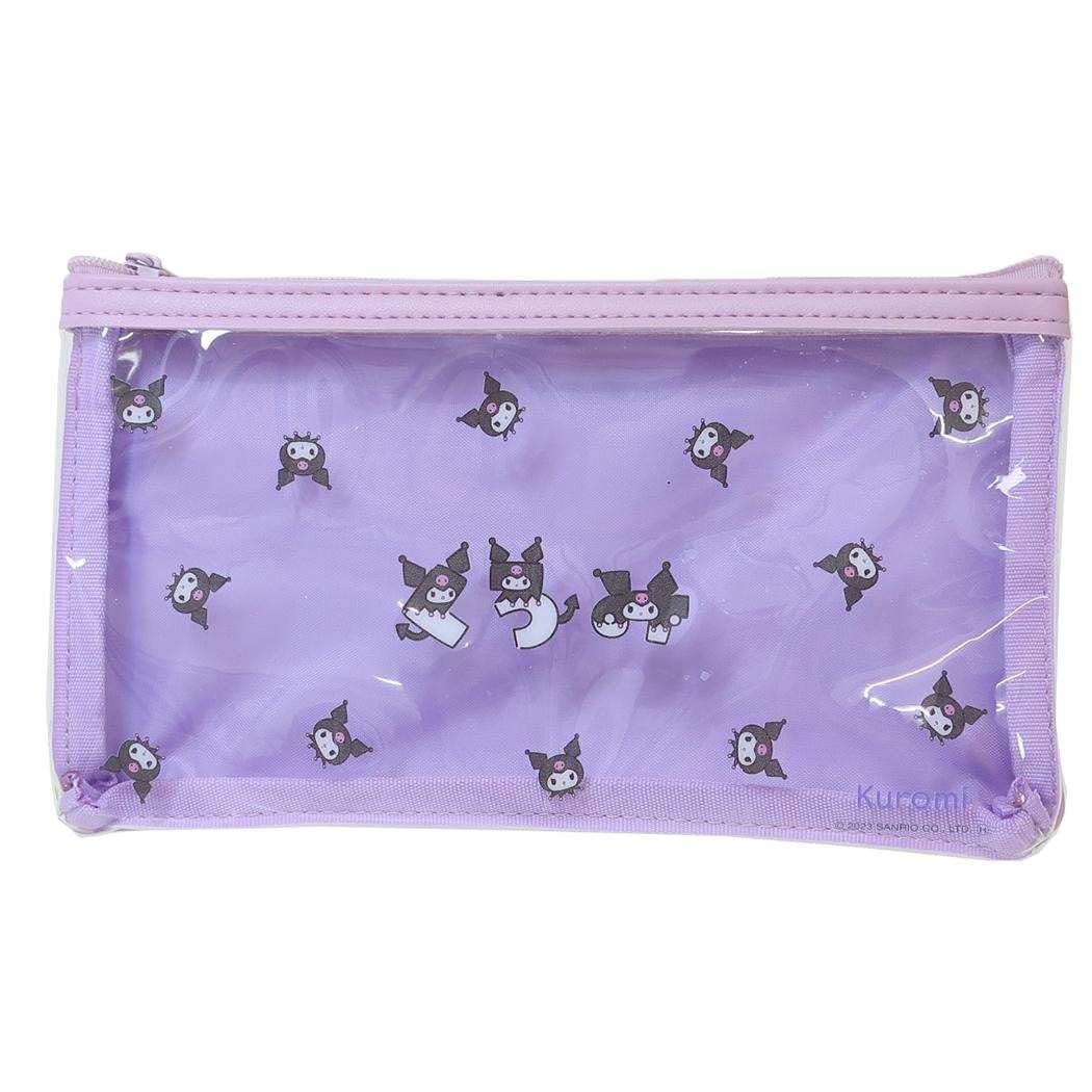 

K Company Прозрачный плоский кошелек с персонажами Sanrio Kuromi H115 x Ш200 x Г18 мм SAC-CLP-KU